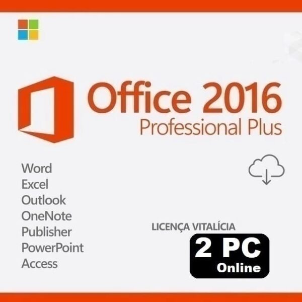 Licença Office 2016 Pro Plus - 2 Pcs